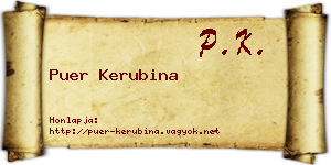 Puer Kerubina névjegykártya